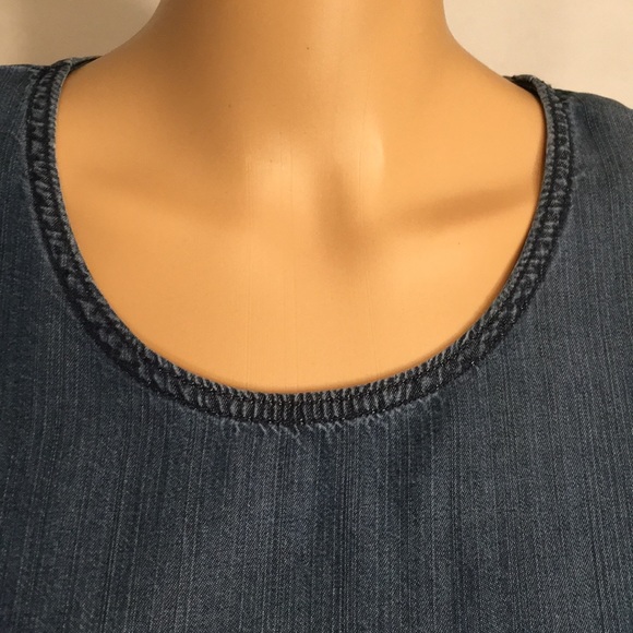 GAP Denim Look Tencel Short Sleeve Top - Picture 14 of 16